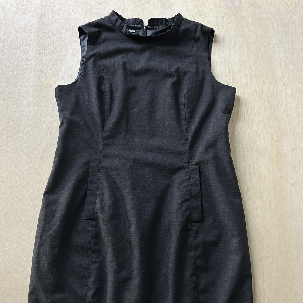 Pendleton Dress Womens 18 Black Sleeveless‎ Mock Neck Sheath Pockets Made In USA